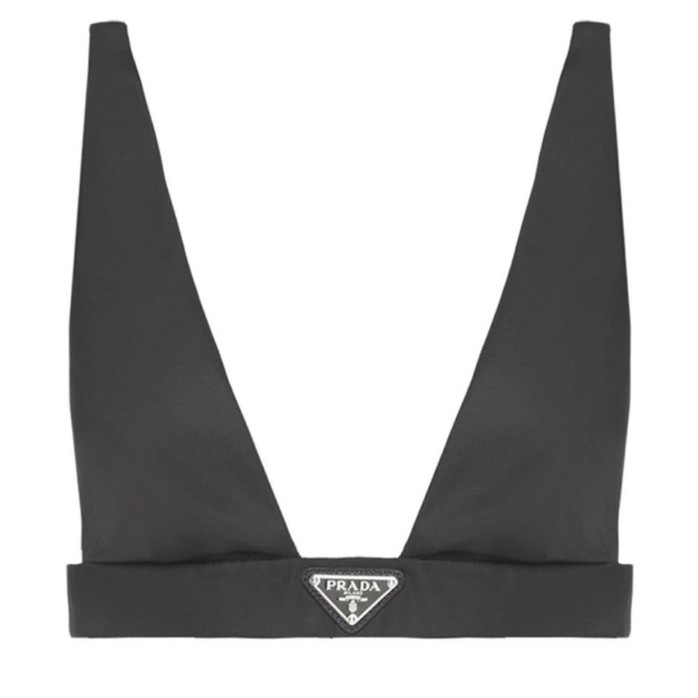 Prada Black Triangle Logo Top